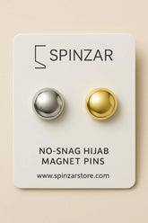 Shiny Silver-Gold Hijab Magnet Pins